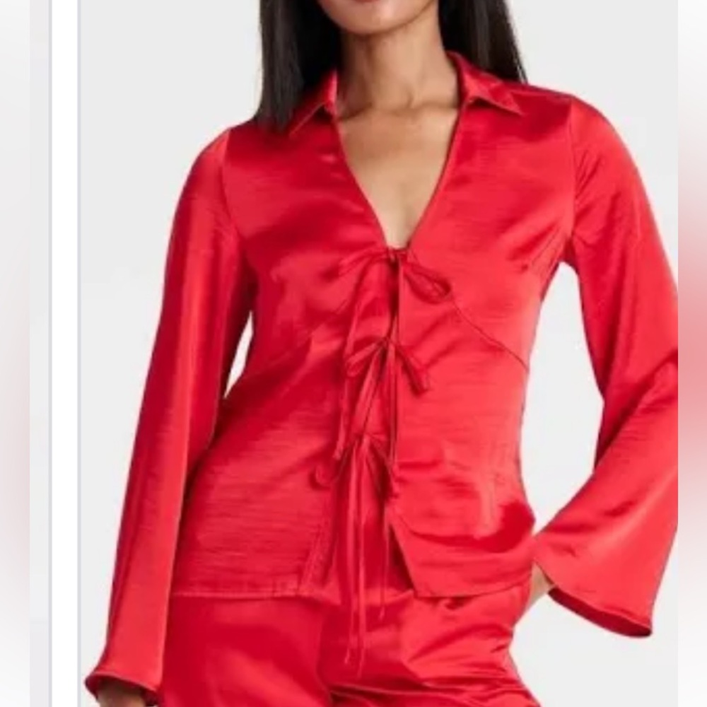 Red Satin Blouse from a.new.day